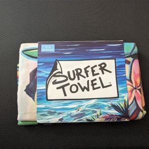 'SURF SATURDAY' by Christie Shinn Surfer Towel